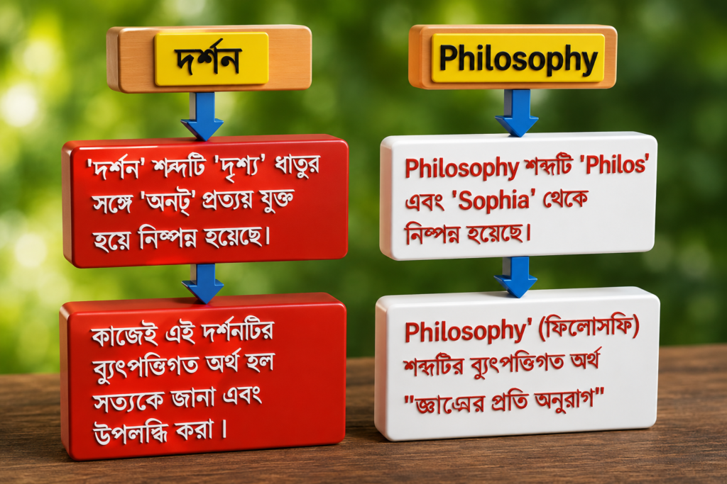 দর্শন শব্দের অর্থ ও ধারণা