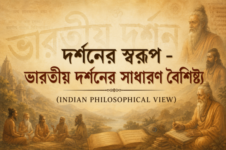 দর্শনের স্বরূপ – ভারতীয় দর্শনের সাধারণ  বৈশিষ্ট্য