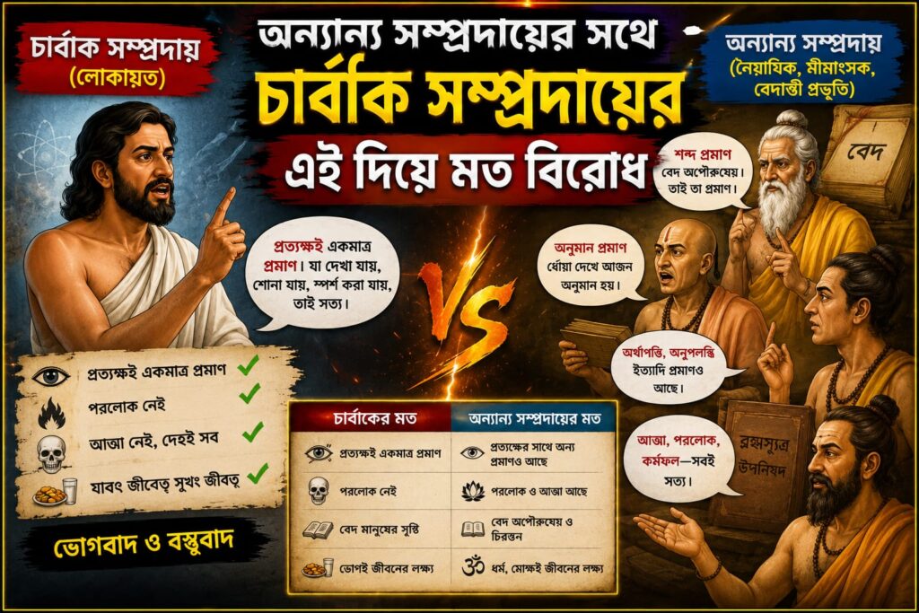চার্বাক দর্শন -চার্বাক মতে শব্দ প্রমাণ / শব্দ প্রমাণ খণ্ডনে চার্বাকদের যুক্তি