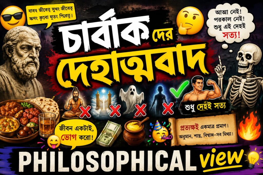 চার্বাক দেহাত্মবাদ | চৈতন্যবিশিষ্ট দেহই হল আত্মা | চার্বাক দর্শন