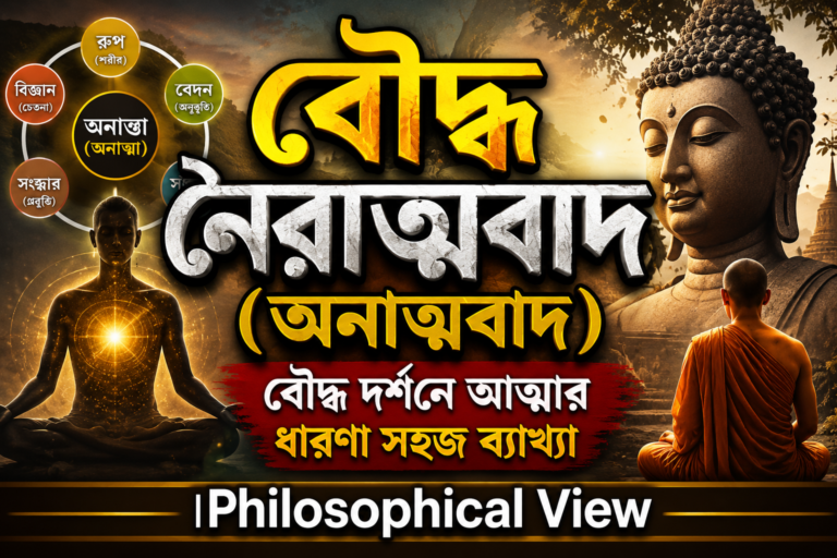 বৌদ্ধ নৈরাত্মবাদ (অনাত্মবাদ) | বৌদ্ধ দর্শনে আত্মার ধারণা সহজ ব্যাখ্যা – ভারতীয় দর্শনের একটি অত্যন্ত গুরুত্বপূর্ণ ও পরীক্ষোপযোগী বিষয়, যা XI শ্রেণির, B.A. 1st Semester-এর পাঠ্যক্রমের অন্তর্ভুক্ত এবং বিভিন্ন স্কুল সার্ভিস, কলেজ সার্ভিস, NET, SET, PSC ও অন্যান্য প্রতিযোগিতামূলক পরীক্ষায় নিয়মিতভাবে প্রশ্ন আসে।