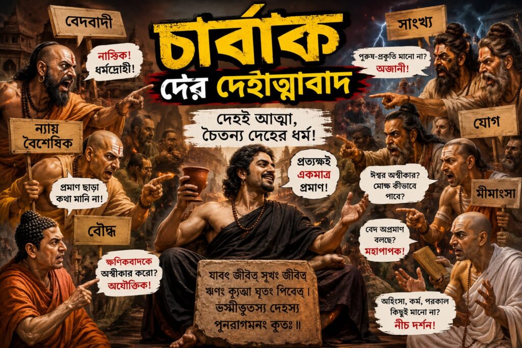 চার্বাক দেহাত্মবাদ | চৈতন্যবিশিষ্ট দেহই হল আত্মা | চার্বাক দর্শন
