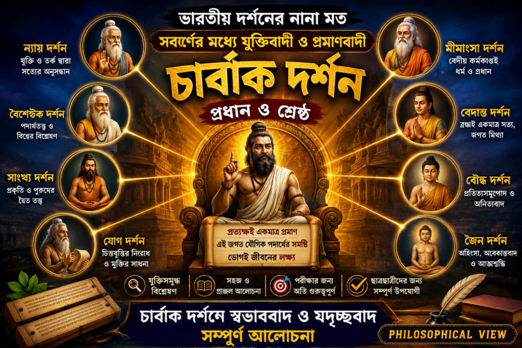 চার্বাক দর্শনে স্বভাববাদ ও যদৃচ্ছবাদ | সম্পূর্ণ আলোচনা