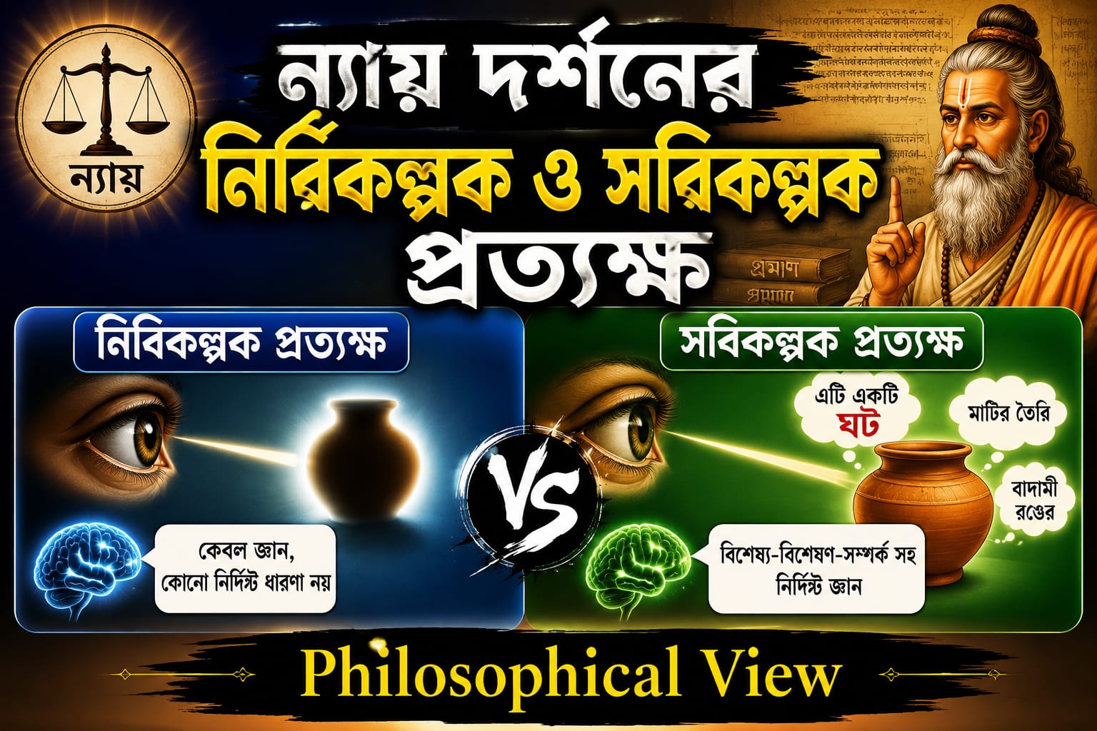 নির্বিকল্পক ও সবিকল্পক প্রত্যক্ষ